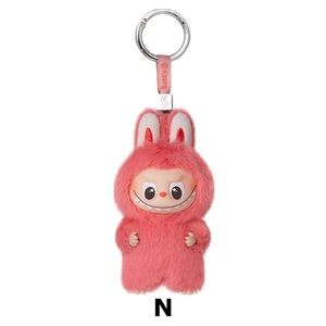[NEW] POP MART Mini Labubu Pin for Love Vinyl Plush Pendant (N-Z) - N Coral Pink